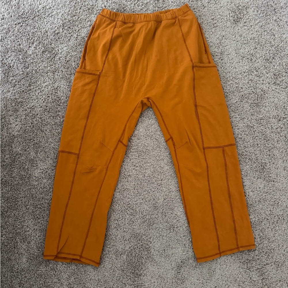 FP Movement Free People Hotshot Harem Pants Small Fall Orange Pumpkin Spice